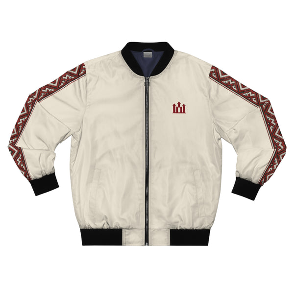 Natural Ivory Men's Bomber Jacket Atgimimas