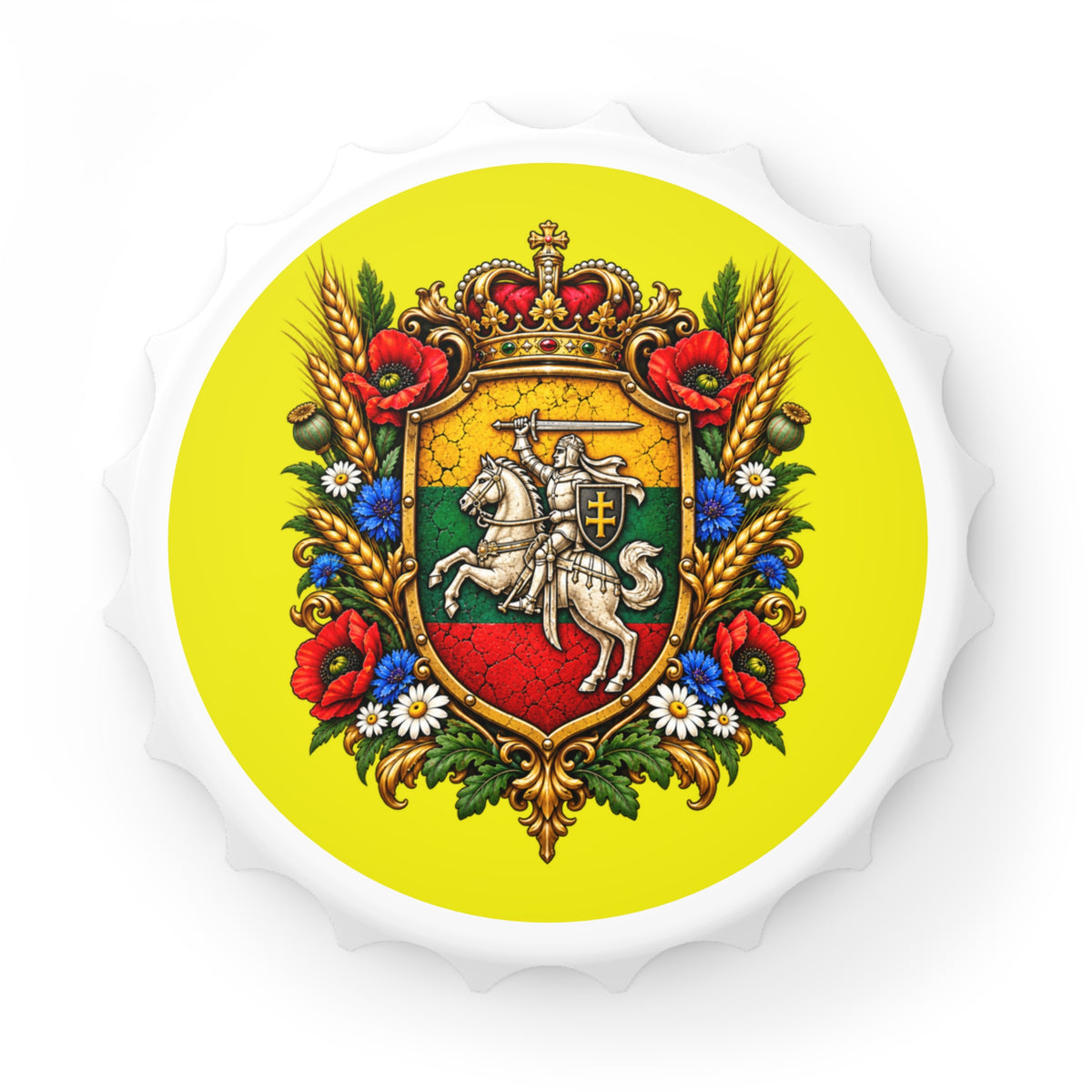 Lithuanian Royal Crest Bottle Opener