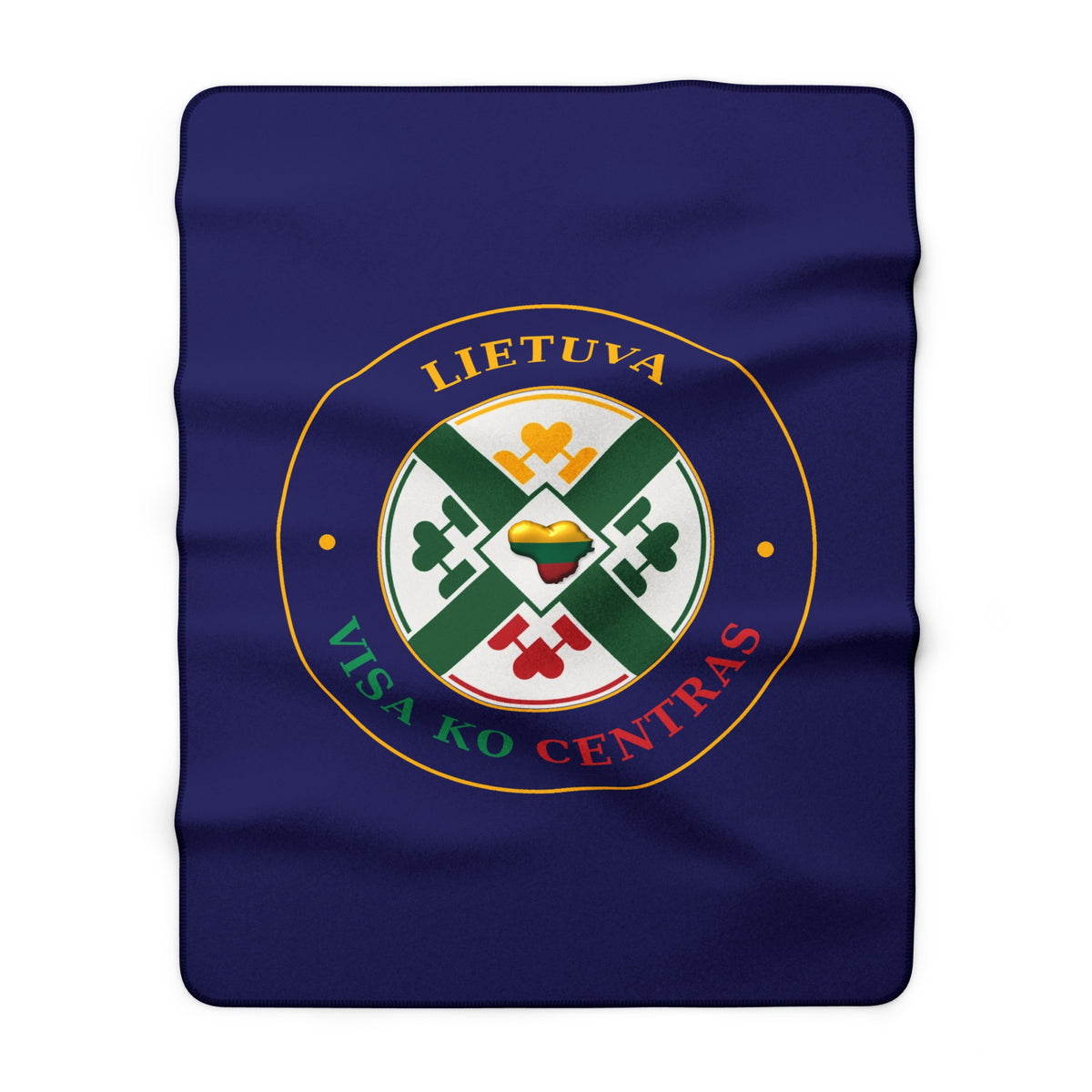 Lithuania Center of It All Sherpa Fleece Blanket