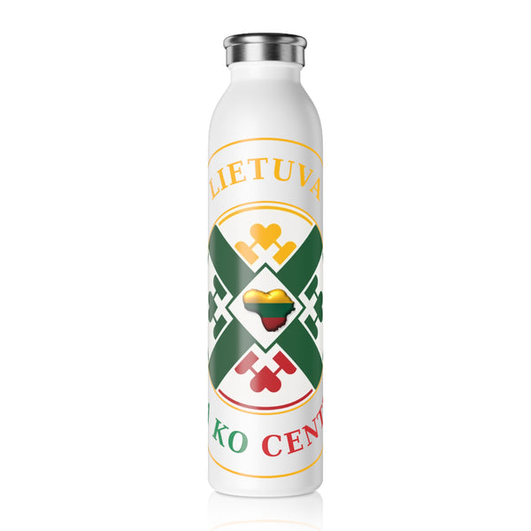 Lithuania The Center of It All Water Bottle | Slim Stainless Steel Bottle