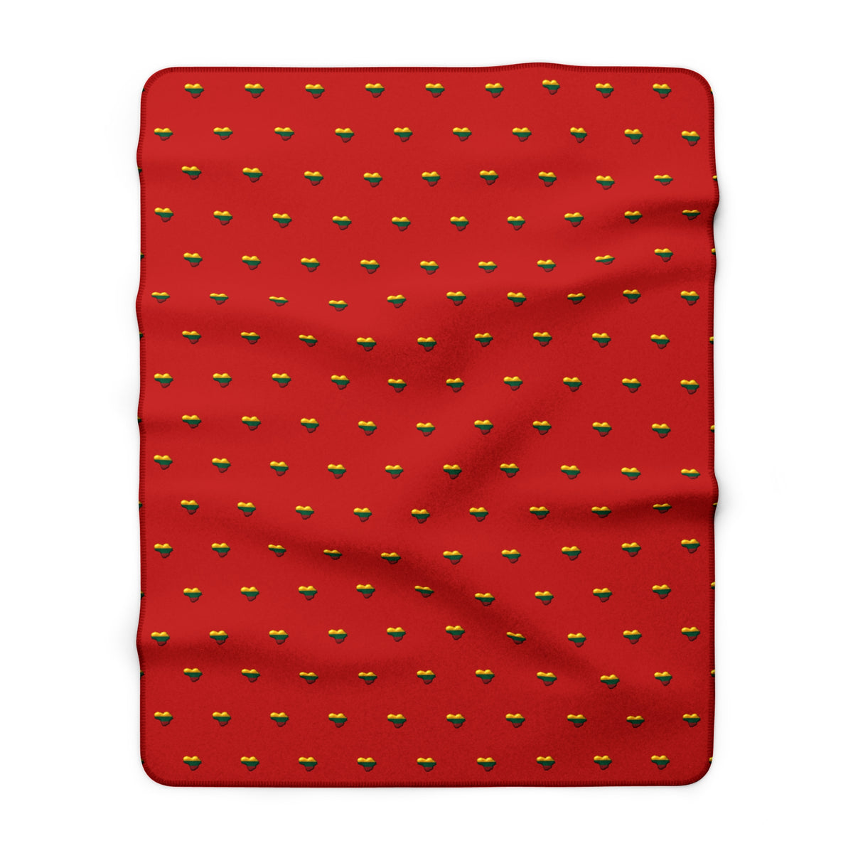Heart of Lithuania Sherpa Fleece Blanket, Design 4 | Cozy Lithuania Throw Blanket