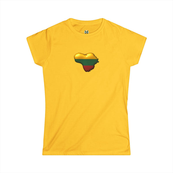 Heart of Lithuania Women's T-Shirt | Minimal Lithuanian Heart Tee