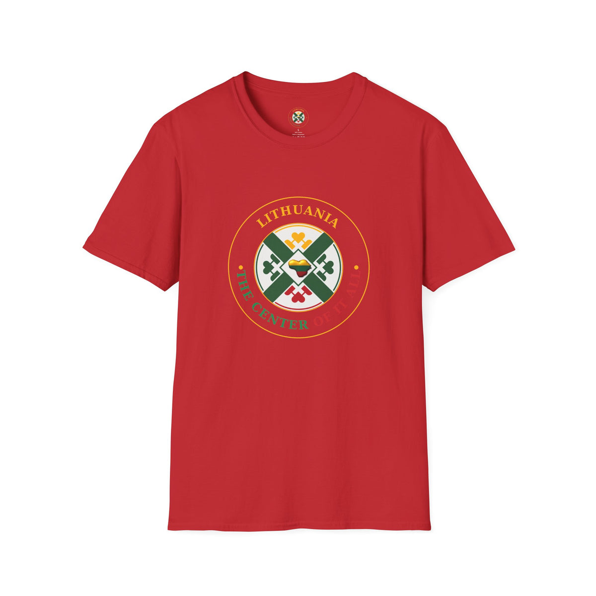 Lithuania The Center of It All T-Shirt | Lithuanian Emblem Tee