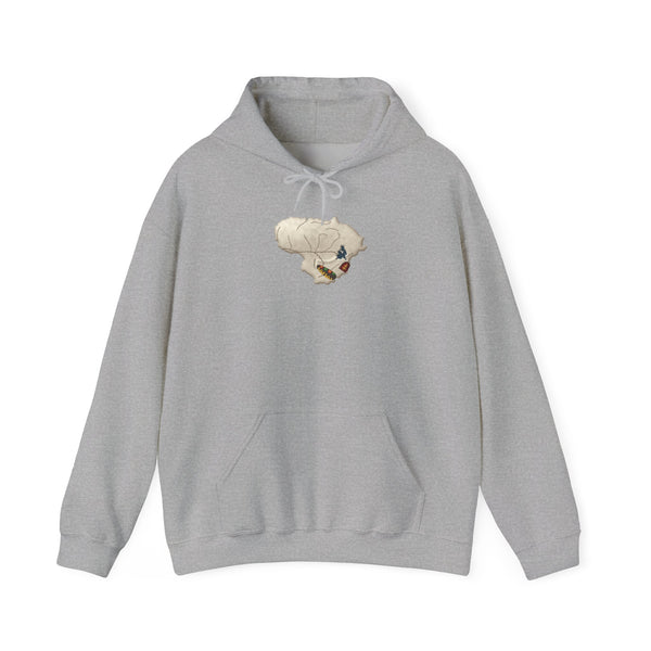 Skull of Lithuania Hoodie, Style 2 | Lithuania Skull Hooded Sweatshirt