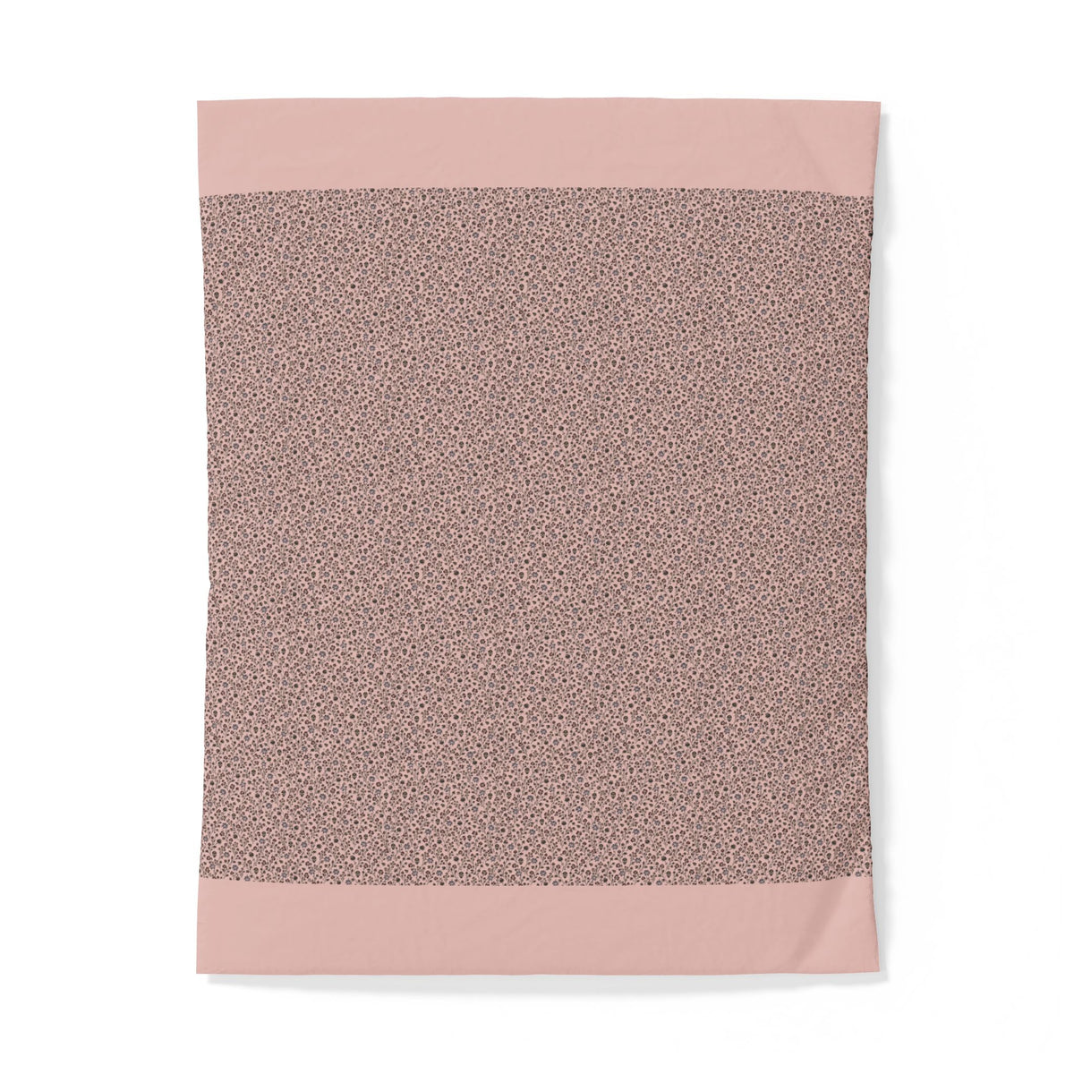 Blush Pink Floral Pattern Cotton Duvet Cover