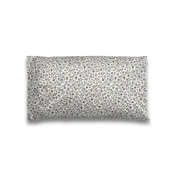 Crisp White Print Satin Pillowcase – Elegant Soft Bedroom Decor