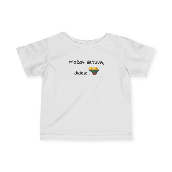 Infant Lithuanian Heart Design Fine Jersey Tee