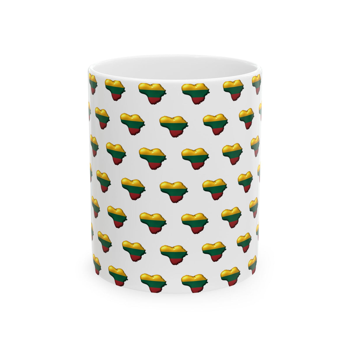 Heart of Lithuania Coffee Mug, Style 3 | Lithuania Ceramic Mug 11 oz & 15 oz