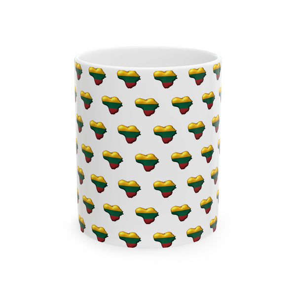 Heart of Lithuania Coffee Mug, Style 3 | Lithuania Ceramic Mug 11 oz & 15 oz