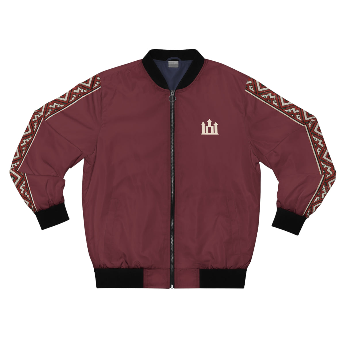 Burgandy Men's Bomber Jacket Atgimimas