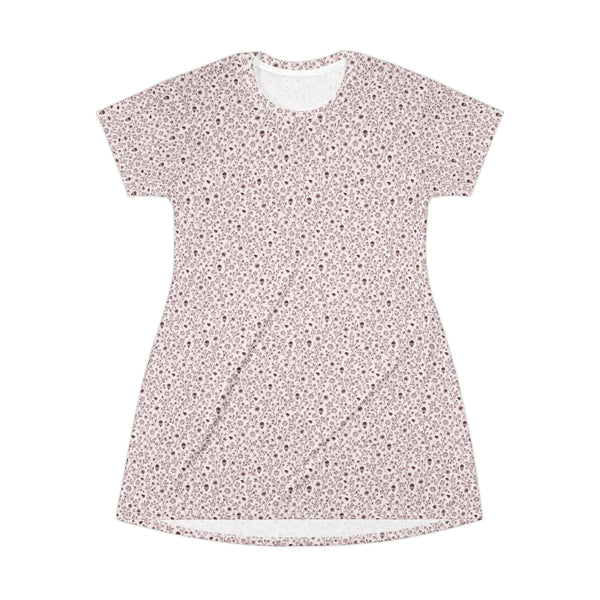 Blush Pink Floral T-Shirt Dress