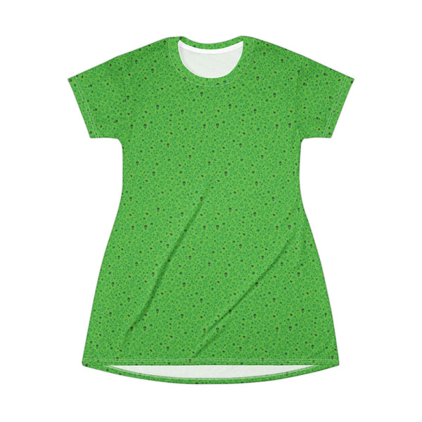 Green Speckled T-Shirt Dress