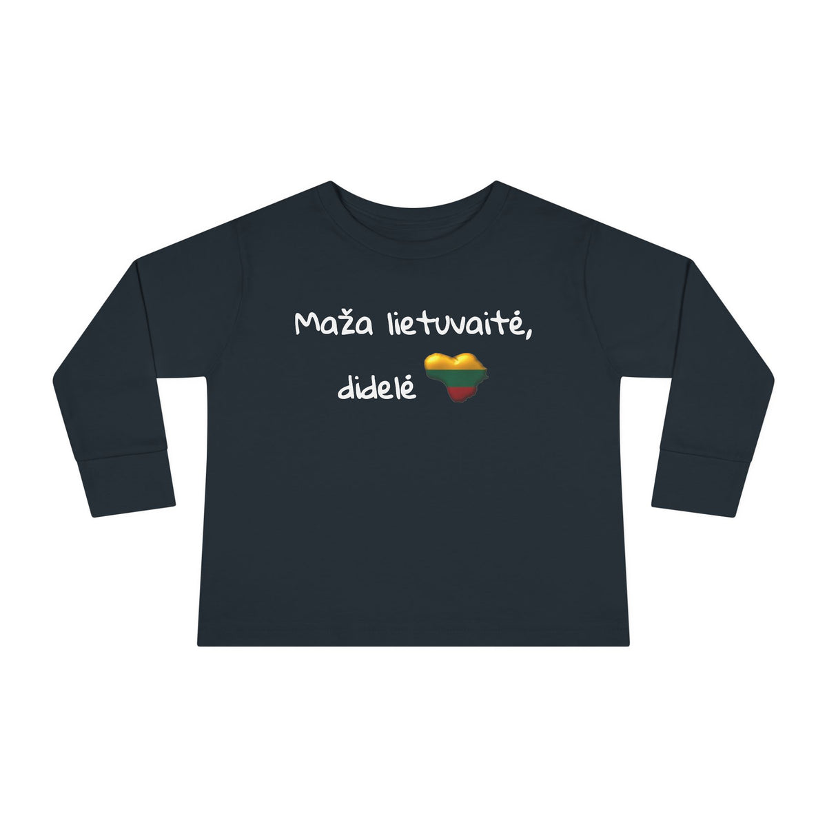 Toddler Long Sleeve Tee Lithuanian Heart Design