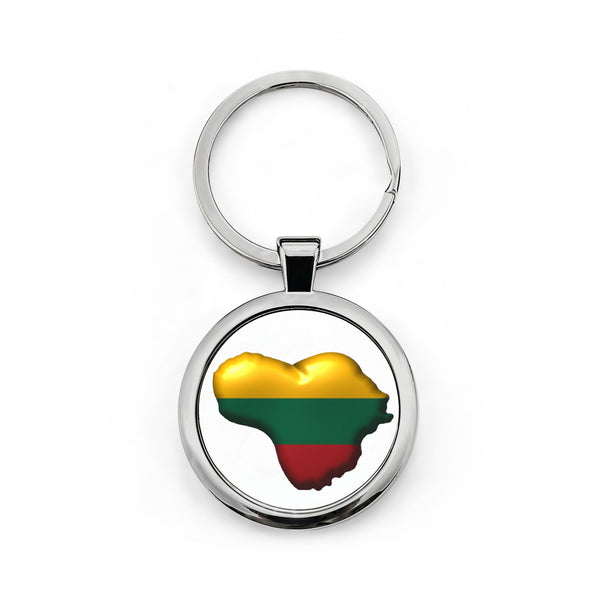 Heart of Lithuania Keychain | Stainless Steel Lithuanian Heart Key Ring