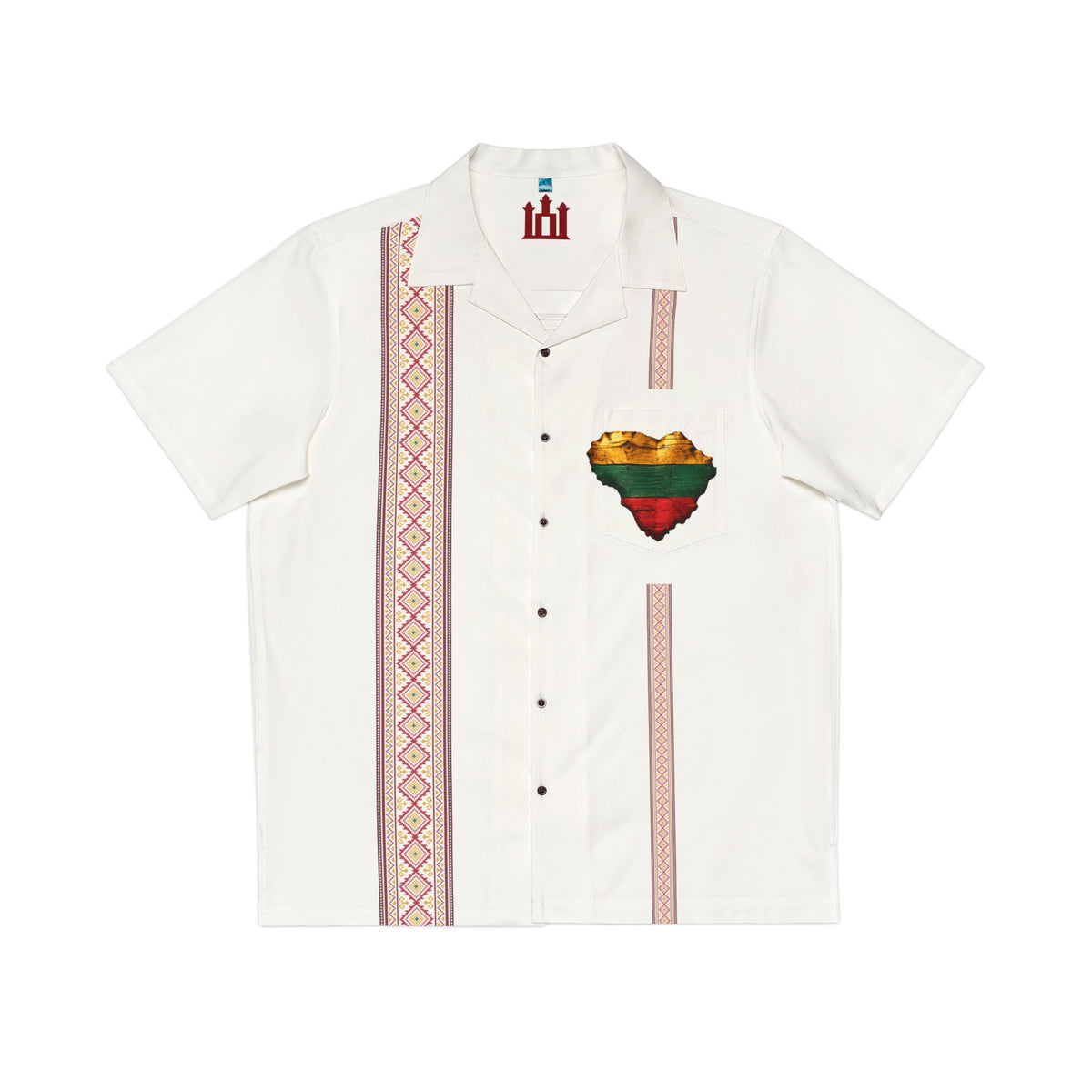 Crisp White Men's Hawaiian Shirt