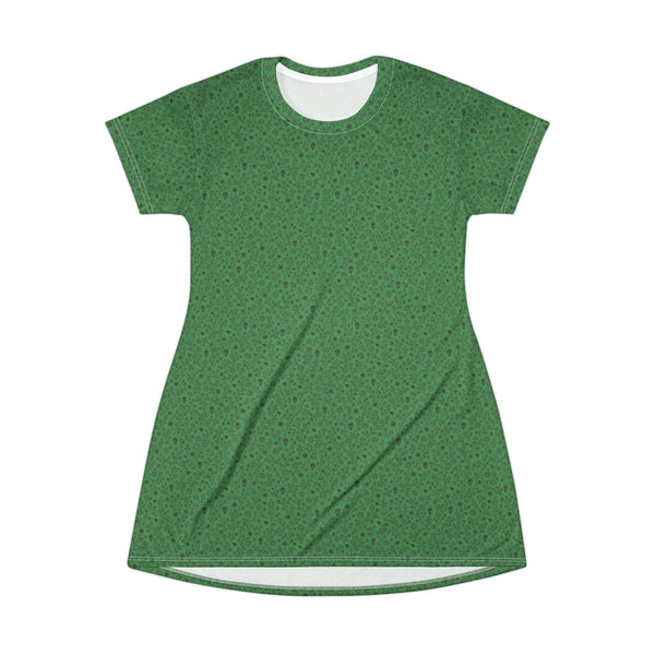 Green Speckled T-Shirt Dress