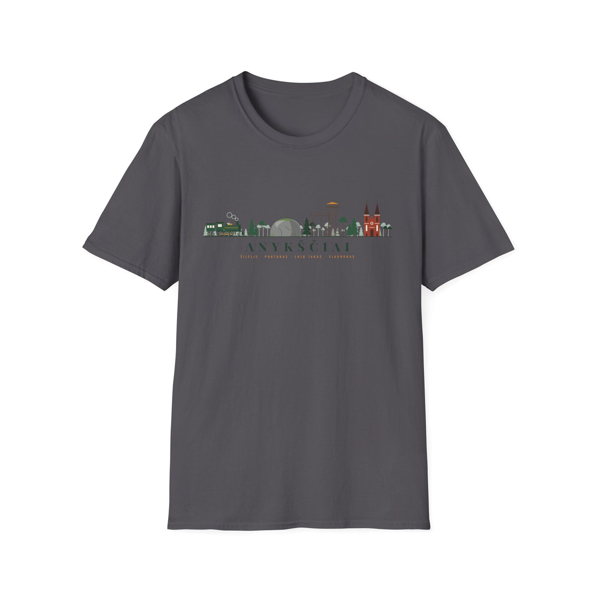 Lithuania Center of It All Unisex Softstyle T-Shirt, Style 3 | Classic Lithuania Tee