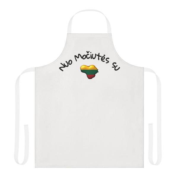 Lithuania Heart Design Apron | Kitchen Apron Nuo Močiutės Su