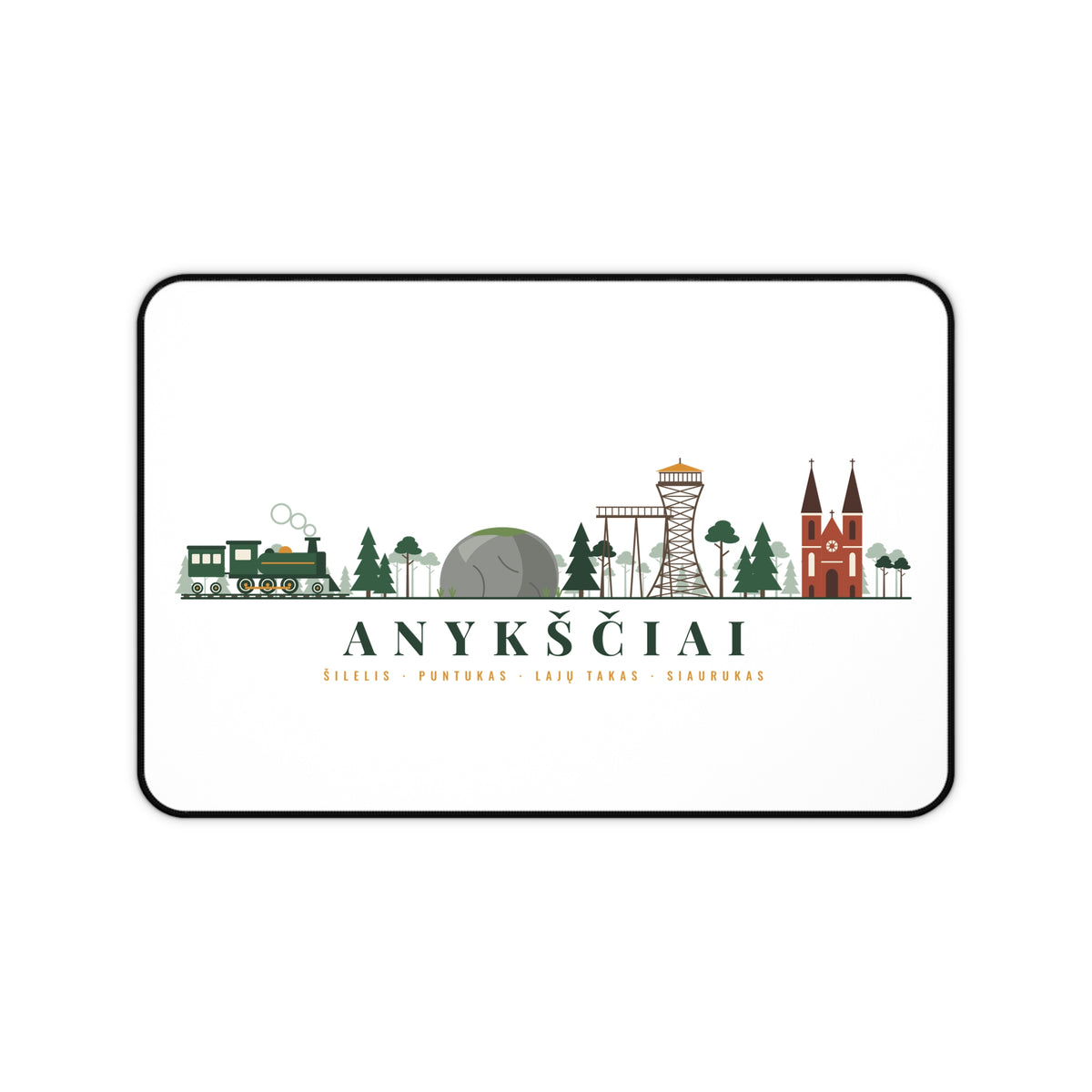 Lithuania Center of It All Desk Mat | Large Lithuania Desk Pad