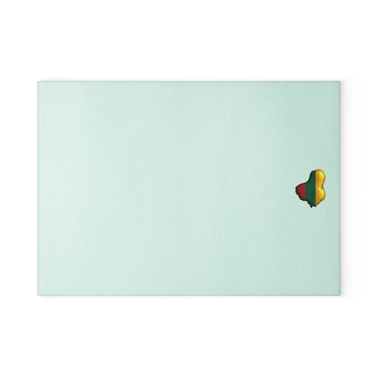 Heart of Lithuania Glass Cutting Board | Lithuania Tempered Glass Serving Board