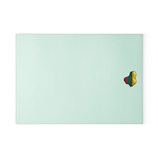 Heart of Lithuania Glass Cutting Board | Lithuania Tempered Glass Serving Board