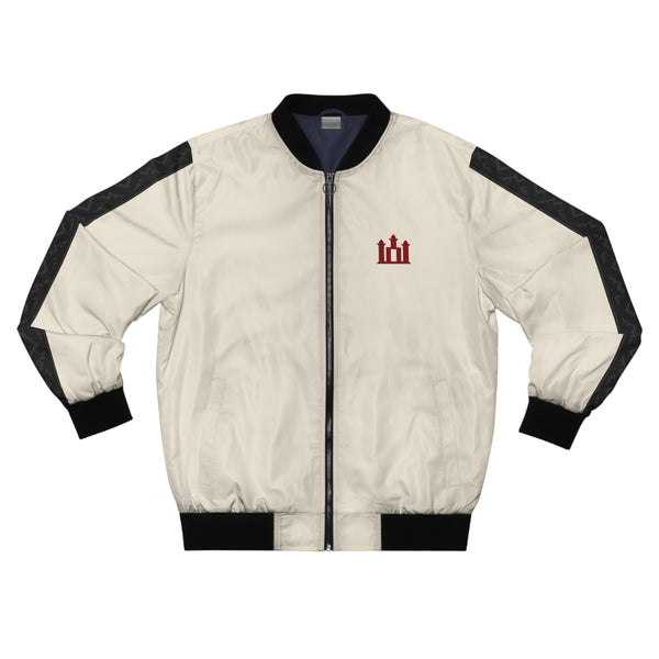Natural Ivory Men's Bomber Jacket Lithuanian Dark