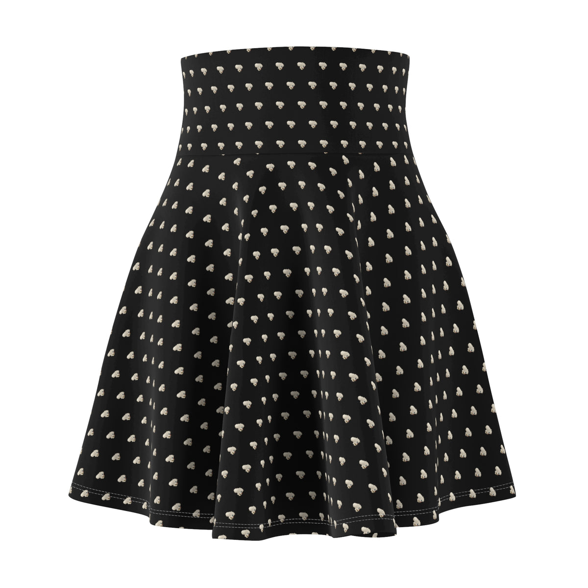 Skull of Lithuania Women's Skater Skirt, Style 2 | Lithuania Print Flared Skirt