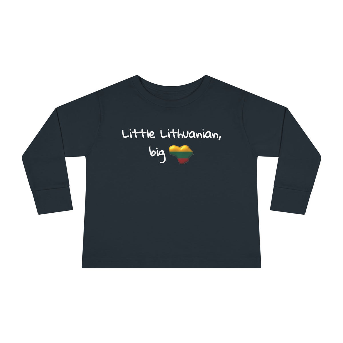 Toddler Long Sleeve Tee Lithuanian Heart Design
