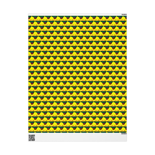Heart of Lithuania Wrapping Paper, Style 2 | Lithuania Heart Gift Wrap