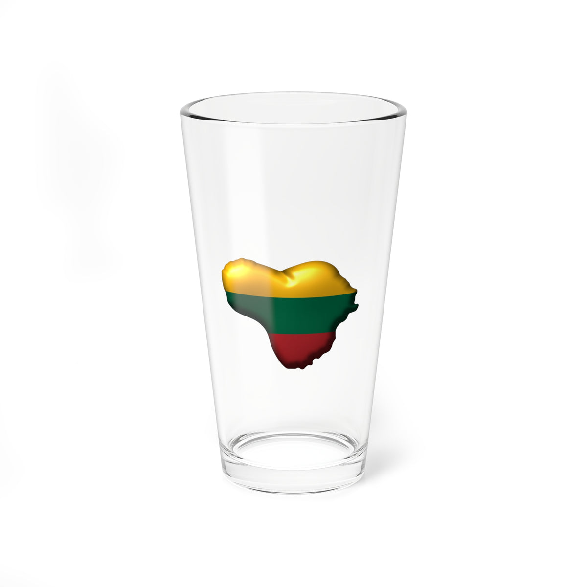 Heart of Lithuania Mixing Glass 16 oz, Design 4 | Lithuania Cocktail Shaker Glass