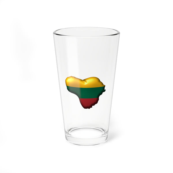 Heart of Lithuania Mixing Glass 16 oz, Design 4 | Lithuania Cocktail Shaker Glass