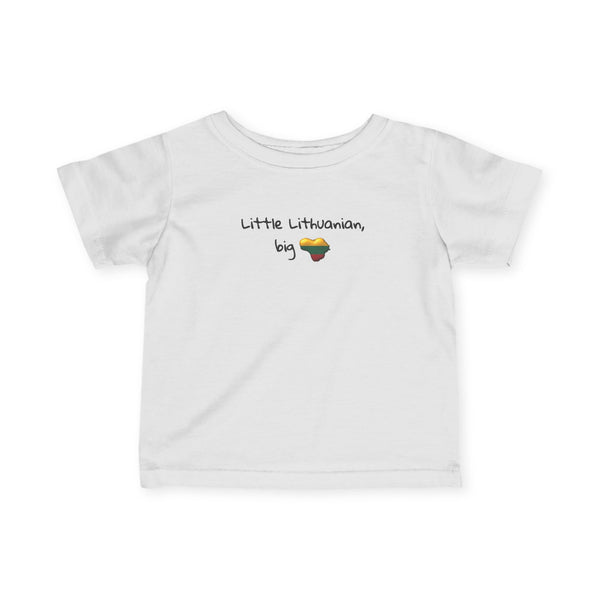 Infant Lithuanian Heart Design Fine Jersey Tee