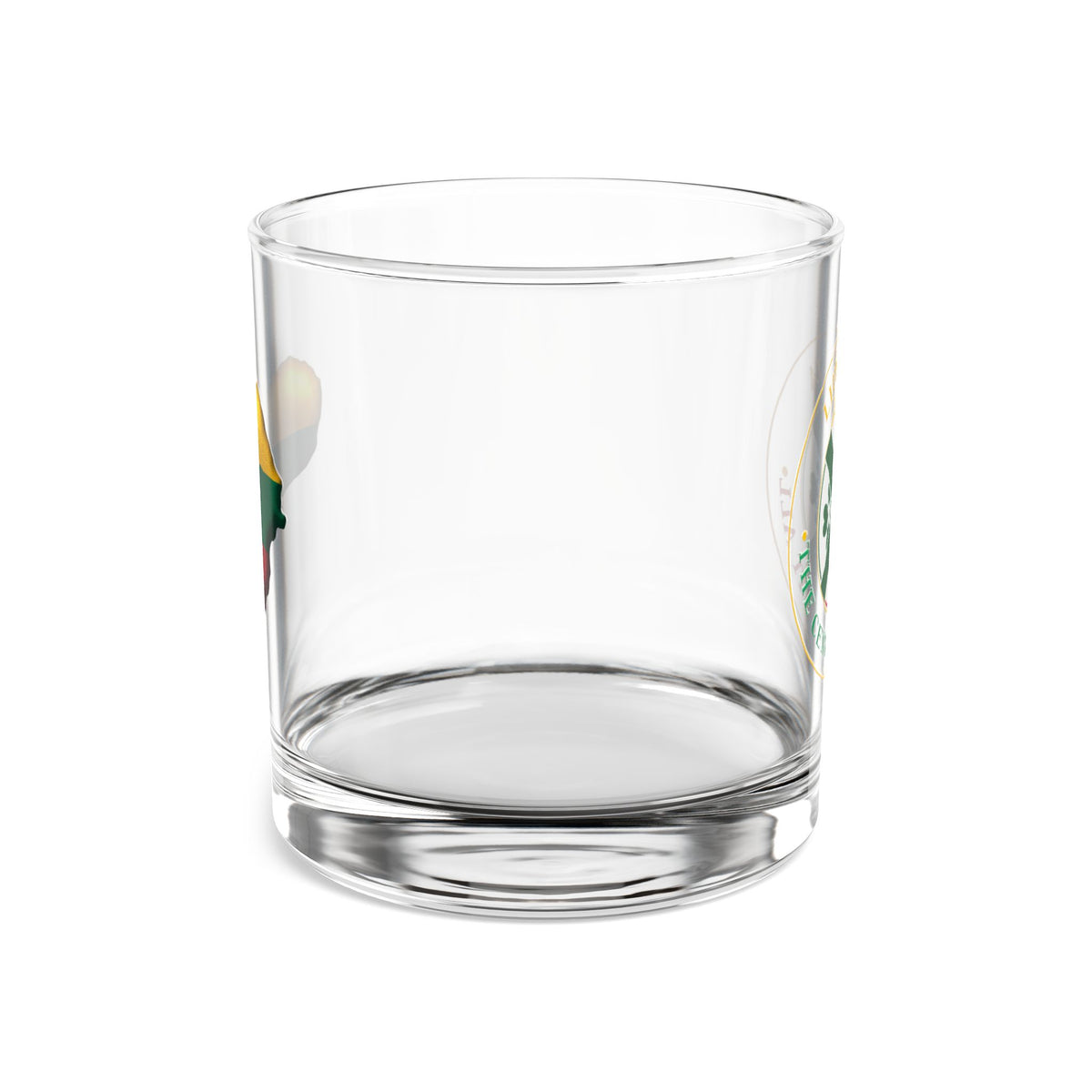 Lithuania Center of It All Rocks Glass 10 oz, Design 3 | Lithuania Whiskey & Cocktail Glass