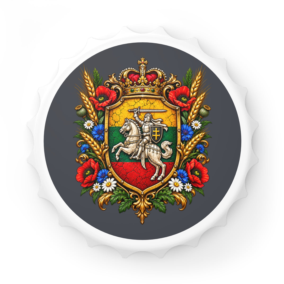 Lithuanian Royal Crest Bottle Opener