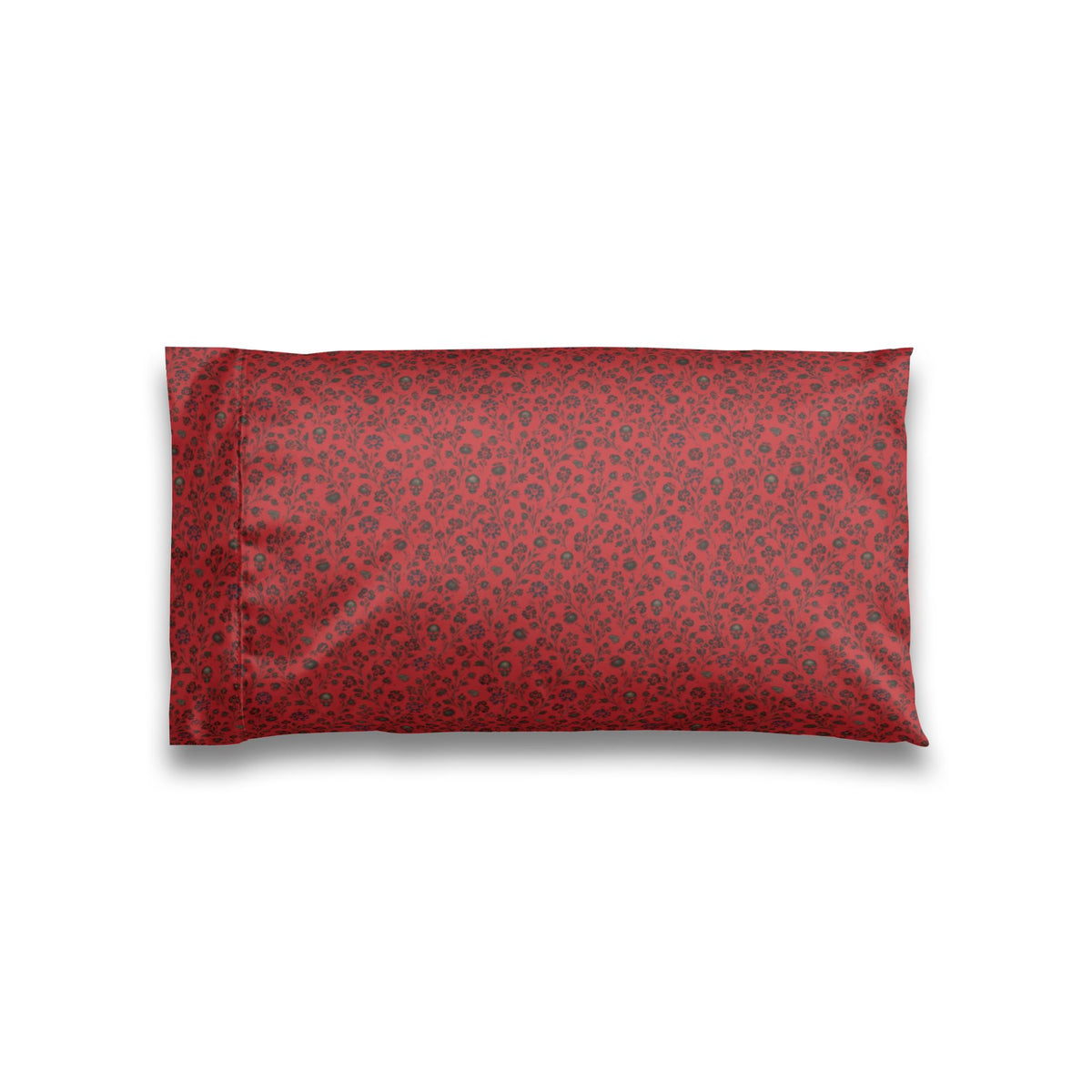 Red Print Satin Pillowcase