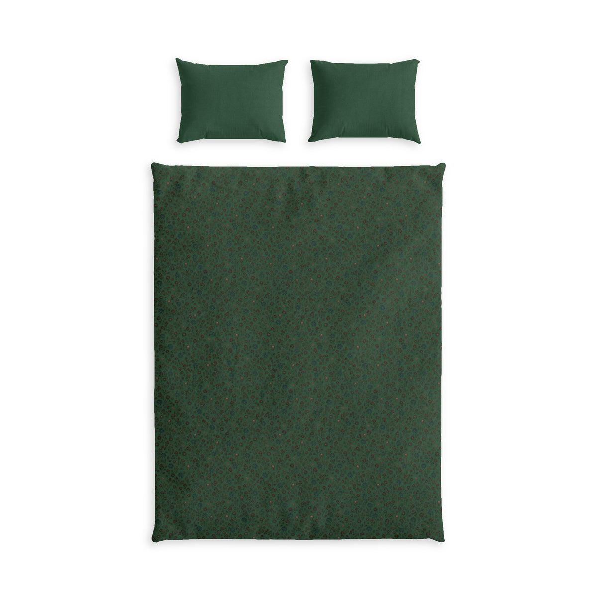 Forest Green Cotton Bed Set