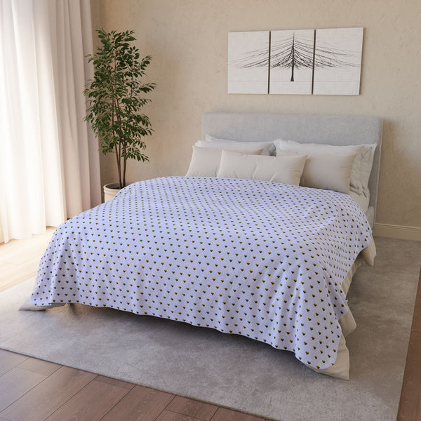 Heart of Lithuania Heavy Fleece Sherpa Blanket, Design 4 | Plush Lithuania Throw