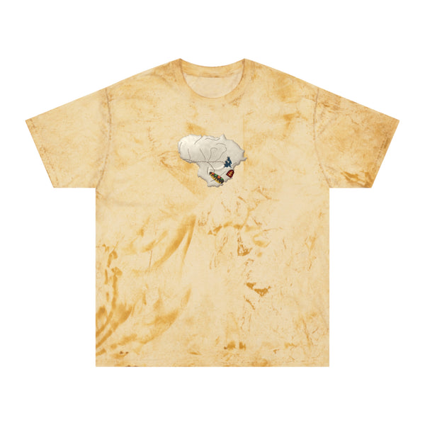 Skull of Lithuania T-Shirt, Style 2 | Yellow Color Blast Garment-Dyed Tee