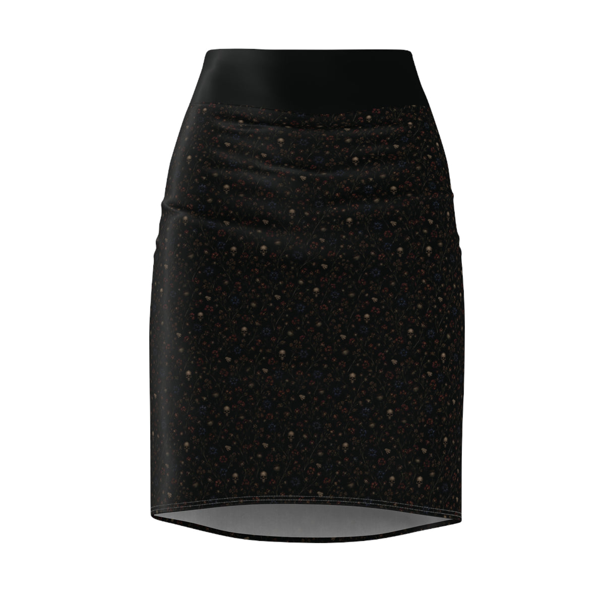 Women's Black Starry Night Pencil Skirt