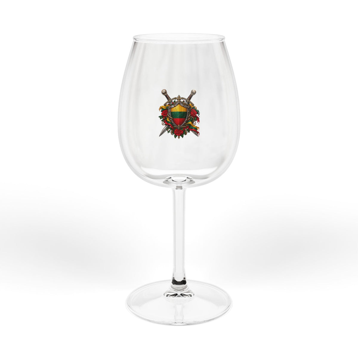 Lithuanian Crest Wine Glass, 12oz