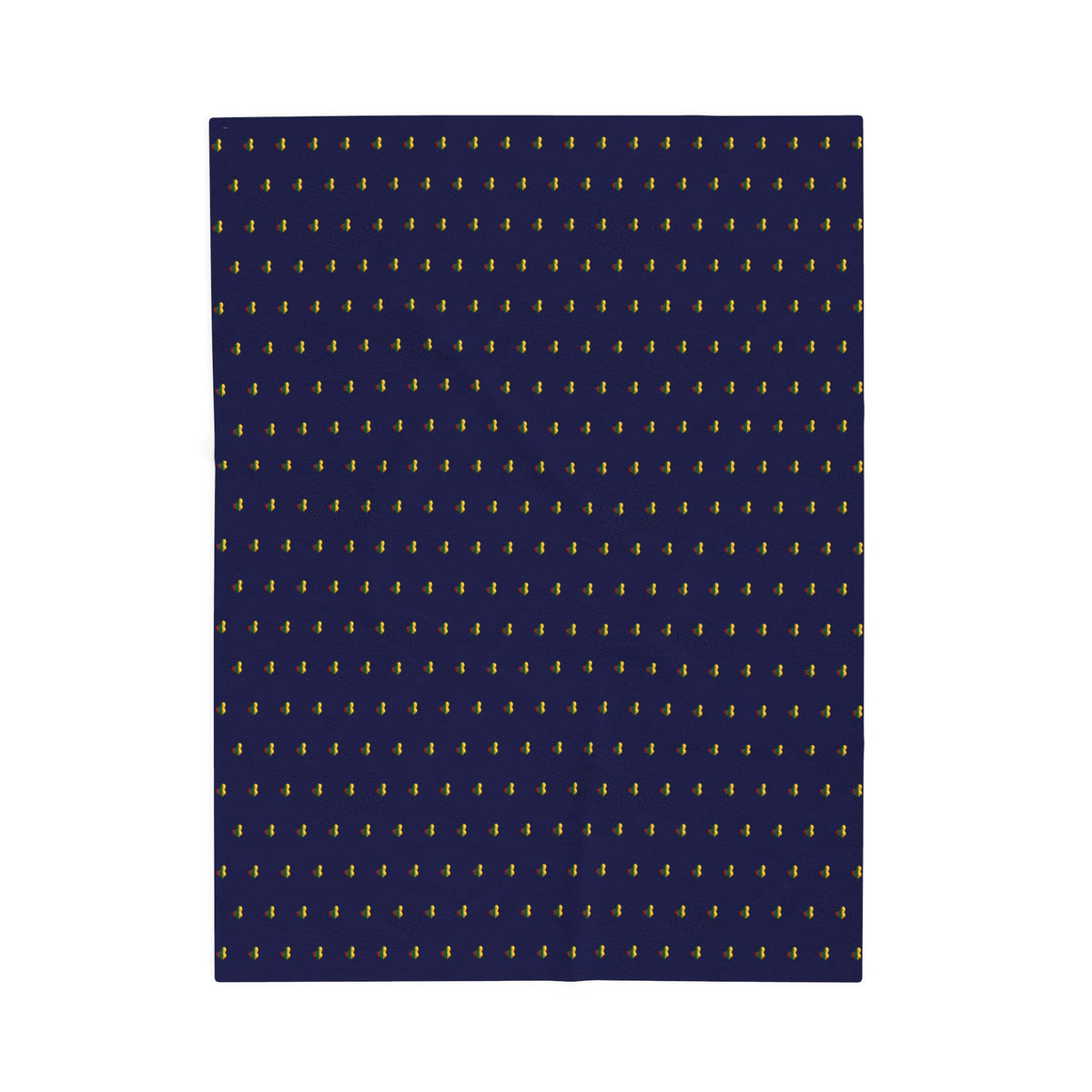Heart of Lithuania Velveteen Plush Blanket, Blue