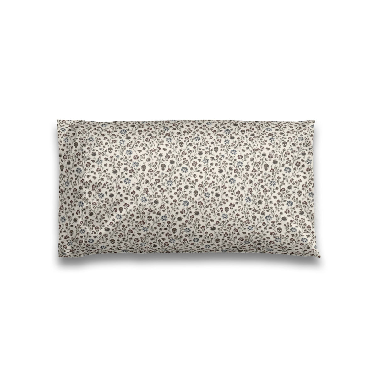 Ivory White Print Satin Pillowcase – Elegant Soft Bedroom Decor