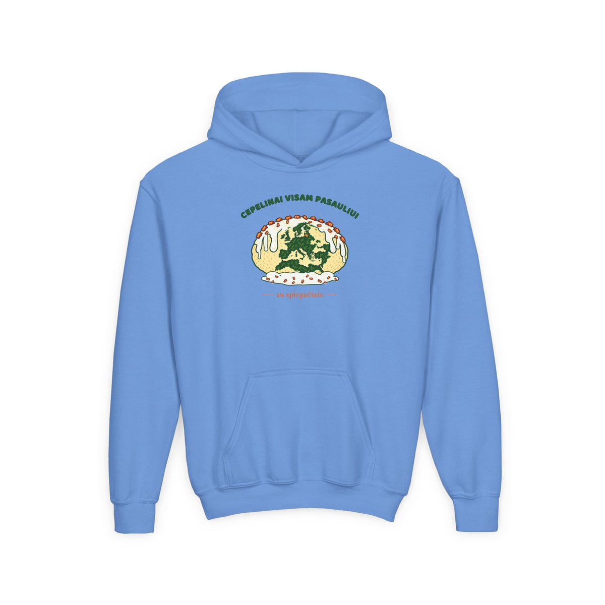 Lithuania Center of It All Youth Hoodie, Style 3 | Lithuania Kids Hooded Sweatshirt