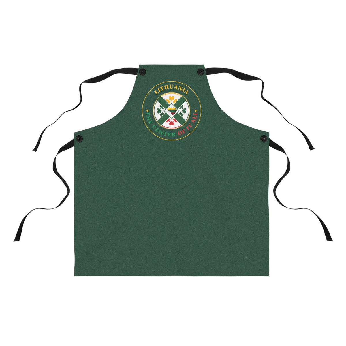 Lithuania the Center of it All, Apron, Forest Green