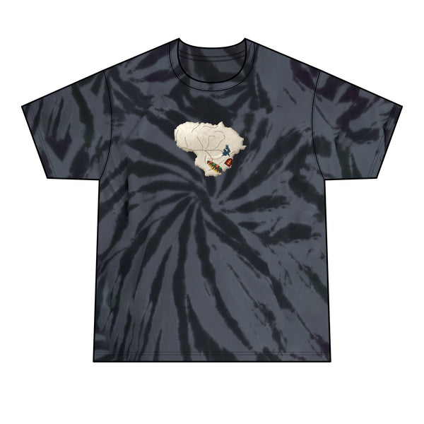 Skull of Lithuania Tie-Dye T-Shirt | Black Spiral