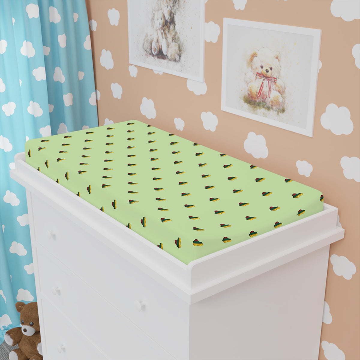 Heart of Lithuania Changing Pad Cover | Lithuanian Nursery