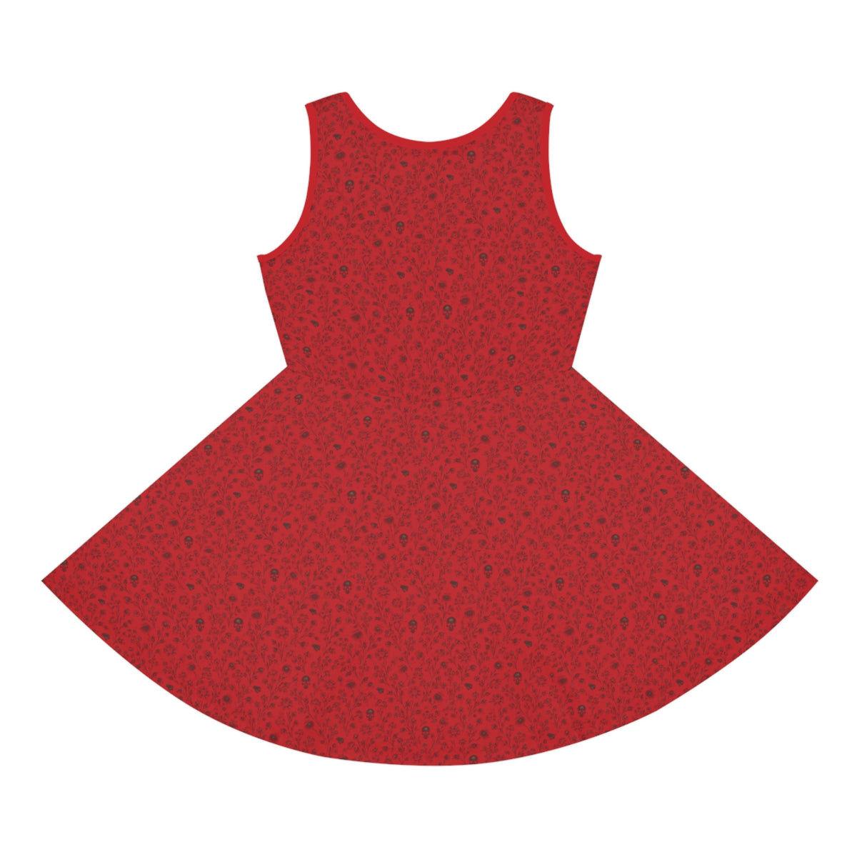 Red Girls' Sleeveless Sundress (AOP)