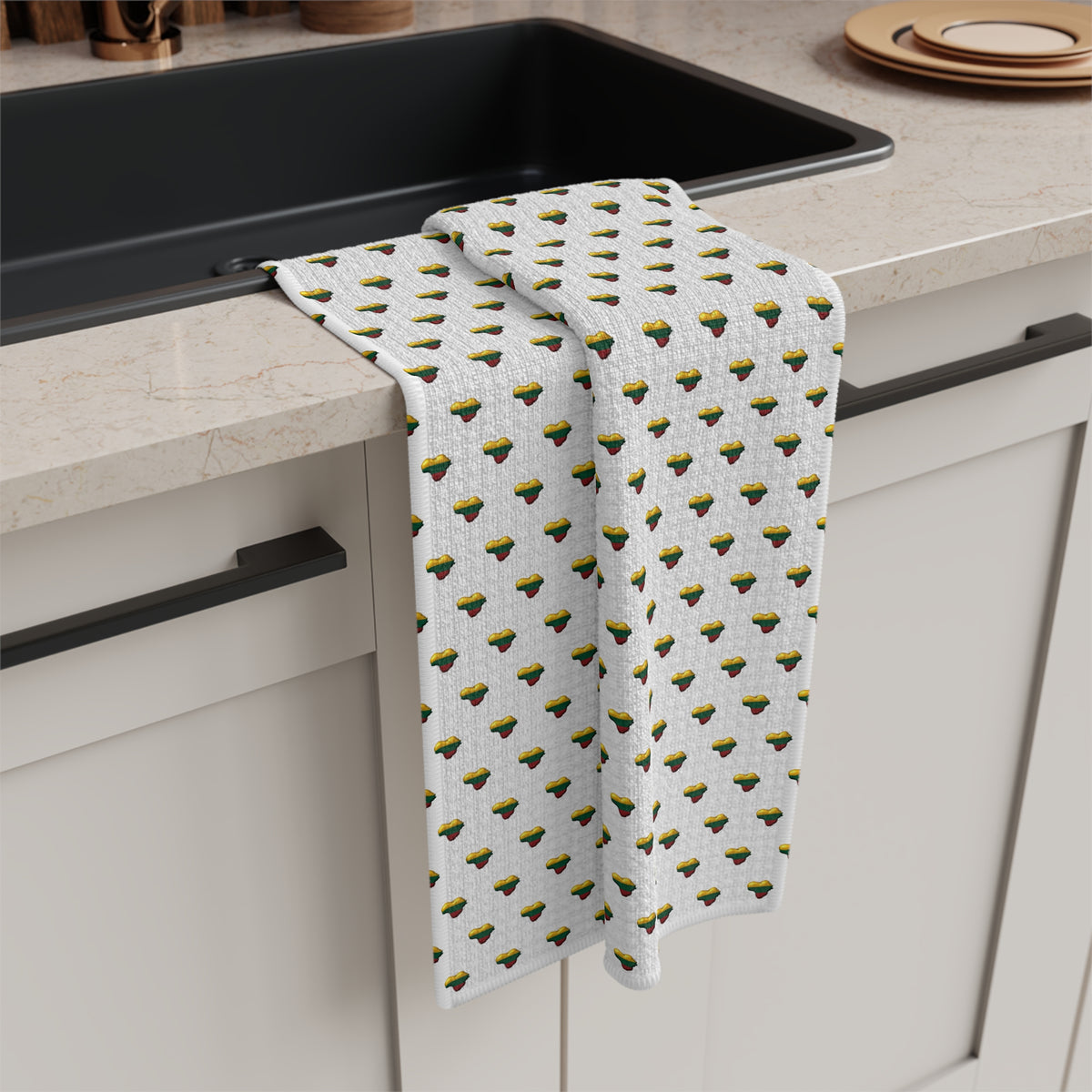 Heart of Lithuania Tea Towel | Lithuania Heart Kitchen Towel