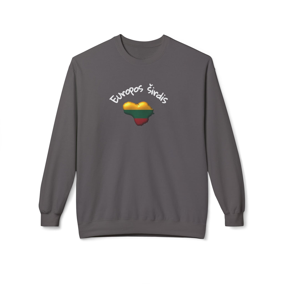 Heart of Lithuania Crewneck Sweatshirt, Lithuanian Language