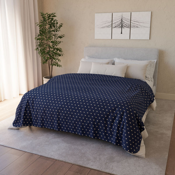 Skull of Lithuania Heavy Fleece Sherpa Blanket, Design 5 | Plush Lithuania Throw